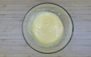 Cream the butter and sugar then add the eggs